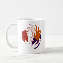 Fierce Woman Inner Fire Strength Motivation Citat Kaffemugg