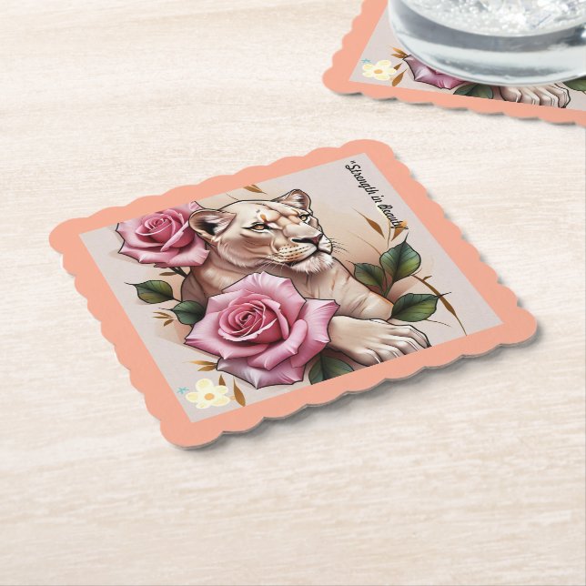 "Fierce yet Delicate" Underlägg Papper (Vinklad)