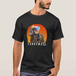 Fierceness Horse Tävla Del Mar Santa Anita T Shirt