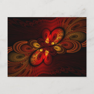 Fieri Abstrakt Fractal Art Vykort