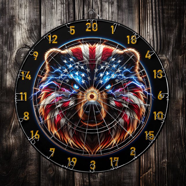 Fieribjörn med glande Ögon Darttavla (Skapare uppladdad)