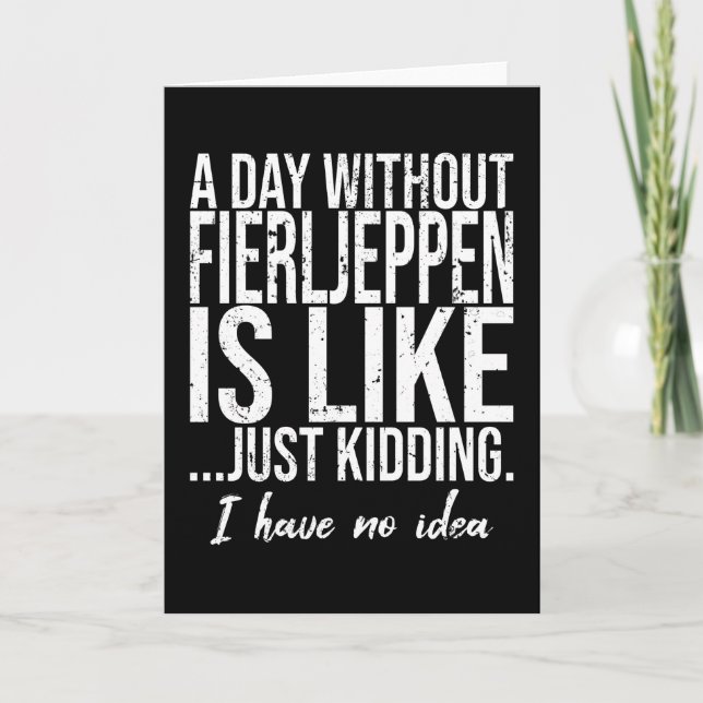 Fierljeppens roliga sportgåva kort (Framsida)