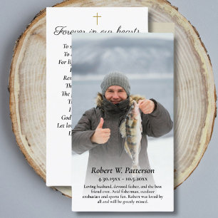 Fierman Photo Funeral Memorial Prayer Card Visitkort