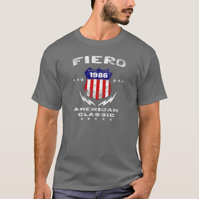 Fiero amerikanklassiker 1986 v3 t-shirt (Framsida)