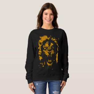 Fierös lejon stänk art t shirt