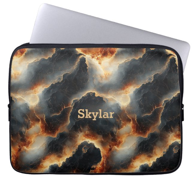 Fiery Abstrakt Lava Marble Laptop sleeve - Persona (Framsidan)