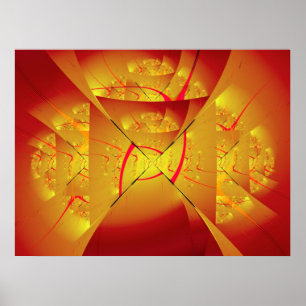 Fiery Angel 2 Bra Fractal Art Poster