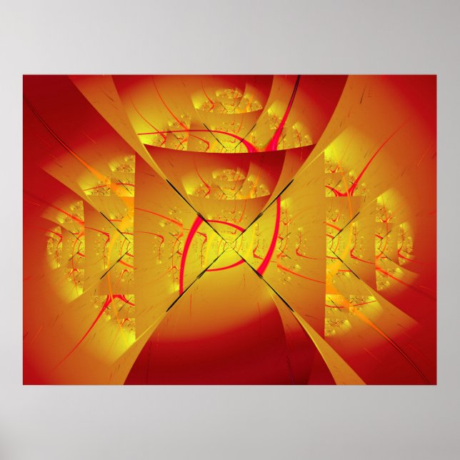 Fiery Angel 2 Bra Fractal Art Poster (Framsidan)