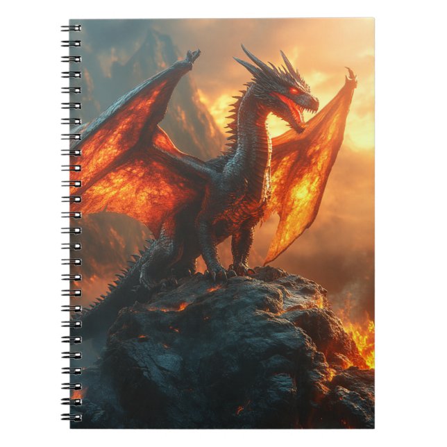Fiery Arg Dragon Anteckningsbok (Framsidan)