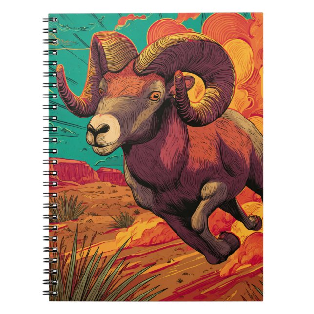Fiery Aries Zodiac bärbar dator Anteckningsbok (Framsidan)