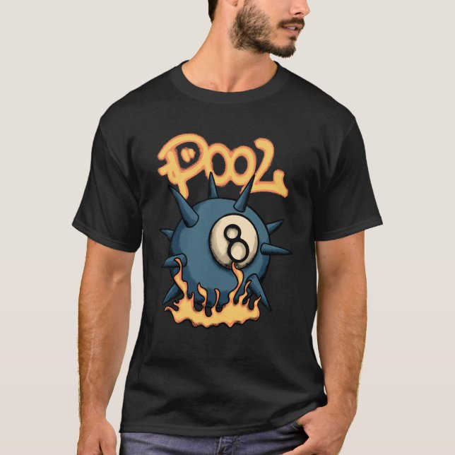 Fiery Ball Spikes streetwear  T Shirt (Framsida)