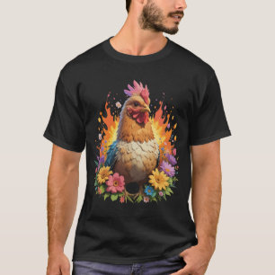 Fiery Blommigt Chicken T-Shirt