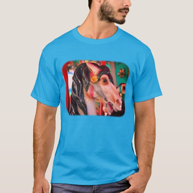 Fiery Carousel Horse T Shirt (Framsida)