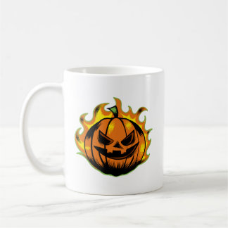 Fiery Carved Halloween Pumpkin Mugg