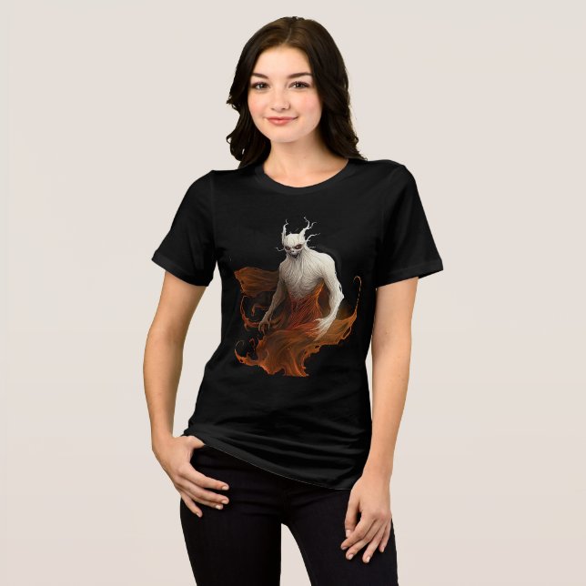 Fiery Clawed Wraith with Glowing Eyes T Shirt (Framsida Full)