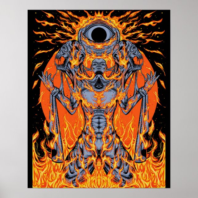 Fiery Cosmic Entity Poster (Framsidan)