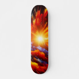 Fiery Cosmic Explosion Skateboard