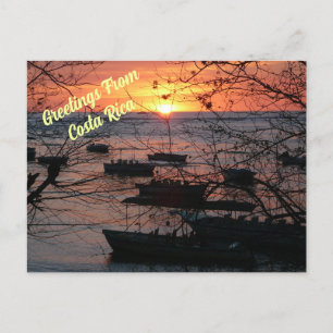 Fiery Costa Rican Sunset i Tamarindo Vykort
