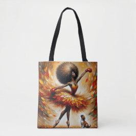 Fiery Dance of Resilience Tote Bag Tygkasse