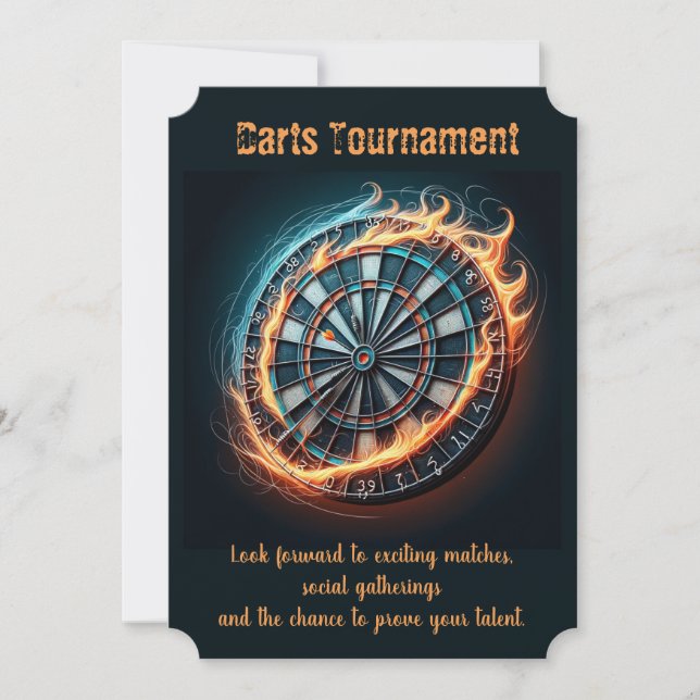 Fiery Dartboard med Bullseye Explosion (Framsida)