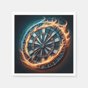 Fiery Dartboard med Bullseye Explosion Pappersservett