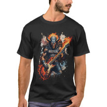 Fiery Demon Guitarist Heavy Metall T-Shirt