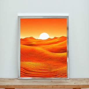 Fiery Desert Sunset Fototryck