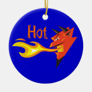Fiery Djävulen skotth Door Hanger Julgransprydnad Keramik