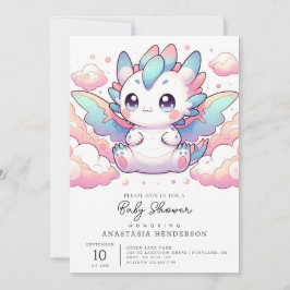 Fiery Dragon Baby Shower Inbjudningar