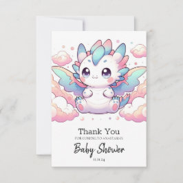 Fiery Dragon Baby Shower Tack Kort