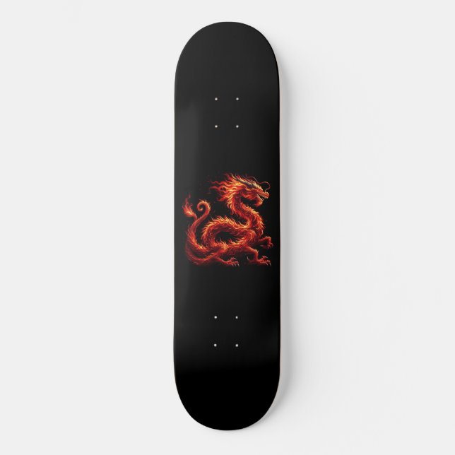 Fiery Dragon Mini Skateboard Bräda 18,5 Cm (Framsida)