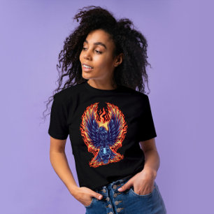 Fiery Eagle och Skull T Shirt