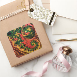 Fiery Elegance - A Study in Complexity Fyrkantigt Klistermärke