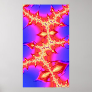 Fiery Fischer Hett Colorful Fractal Abstrakt Art Poster