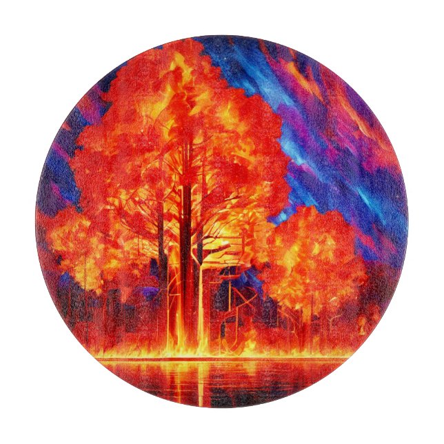 Fiery Forest Ablaze i Vivid Färg (Framsidan)