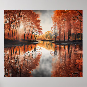 Fiery Forest Poster