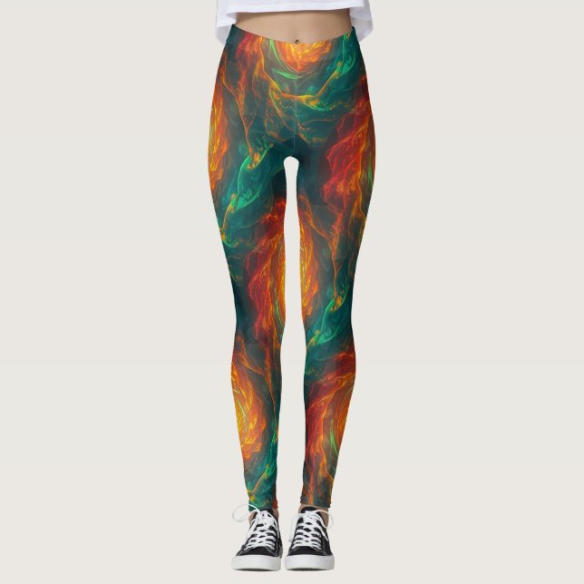 fiery fractals leggings (Framsida)