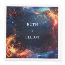 Fiery Galaxy Bröllop Napkins