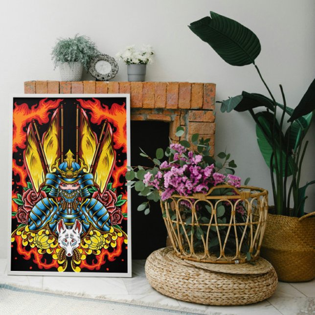 Fiery Geisha Samurai Poster (Skapare uppladdad)
