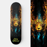 Fiery Gloger Blue & Gult Coola Stil Mini Skateboard Bräda 18,5 Cm<br><div class="desc">Rulla in i strålkastarljuset med vår Fiery Glowing Tiger Blue & Gult Coola Stil-skateboard,  där kraftfull elegans möter elektrifierande design. Anpassa däcket med din egen text och låt din skjutbana lysa starkt. Det här är ytterligare 100% Snughamsterdesign.</div>
