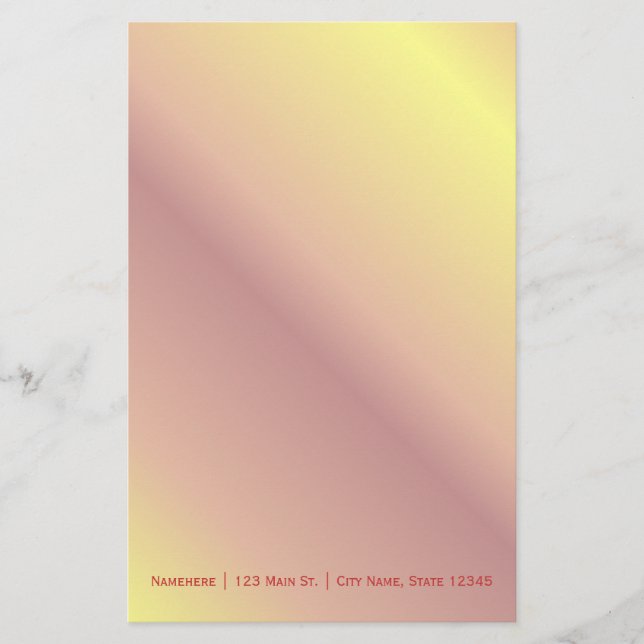 Fiery Gradient Stationery Brevpapper (Framsida)