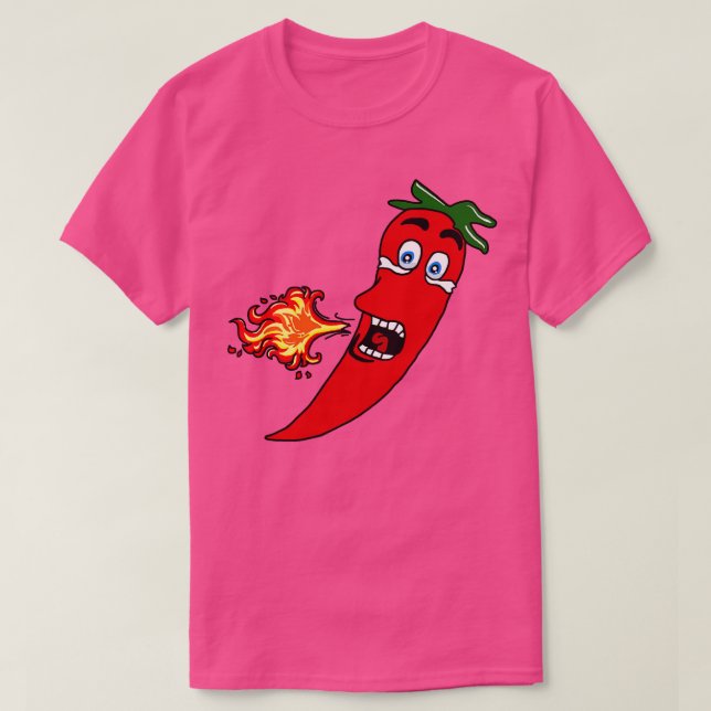 Fiery Hett Chili Pepper T Shirt (Design framsida)