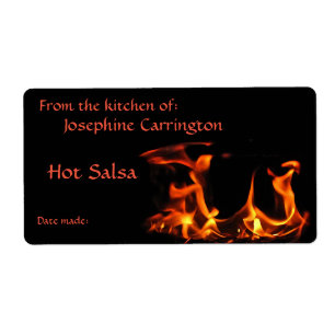 Fiery Hett Salsa-kanningsetiketter Fraktsedel