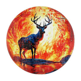 Fiery Hjort Stance-Crimson Stag Scene