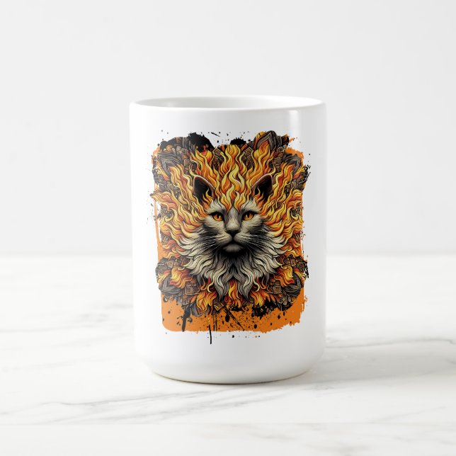 Fiery Inferno Cat Kaffemugg (Center)