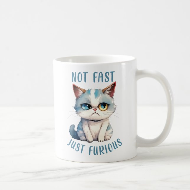 Fiery Kattdjur Spirit - Sassy Arg Cat Design Kaffemugg (Höger)