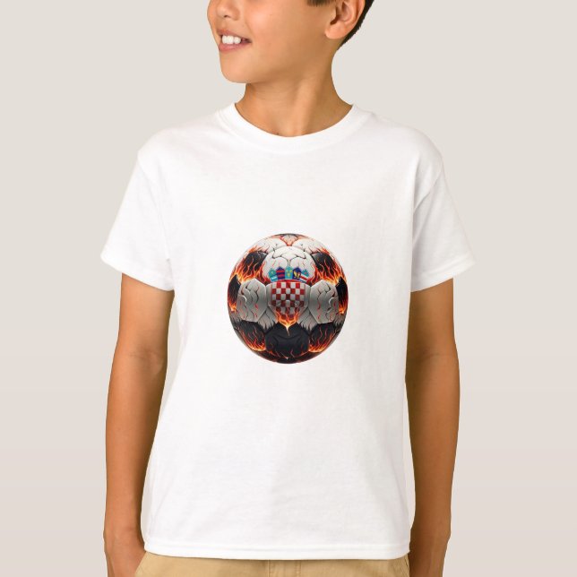 Fiery Kroan Soccer Ball T Shirt (Framsida)