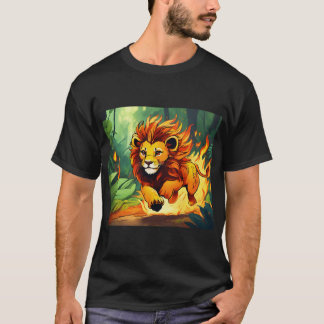 "Fiery Lejon T-Shirt - Släpp loss din inre styrka"