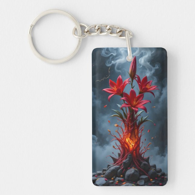 Fiery Lily Fantasy Nyckelring (Framsidan)