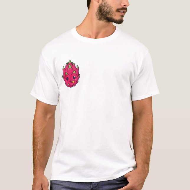 Fiery Little Dragon Fruit Character T Shirt (Framsida)